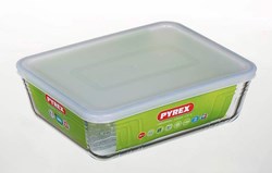 Pyrex teglia da forno con coperchio ermetico 25x20 cm vetro borosilicato