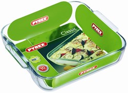 Pyrex teglia forno vetro quadrata 21x21x6cm 2,0L trasparente resistente forno