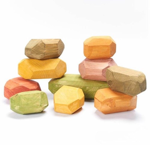 Cosy set di blocchi da costruzione ciottoli colorati 10 pezzi per bambini