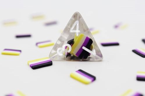 Foam Brain Games set dadi Nonbinary Flag RPG multicolore-3