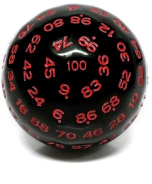Foam Brain Games dado 45mm D100 nero rosso - giocattolo educativo-2