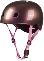 Micro casco bambini bici monopattino Deluxe Neochrome Pink con luce LED