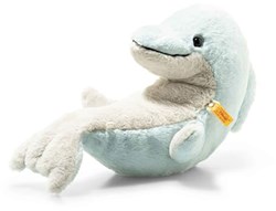 Steiff peluche Denny delfino morbido - azzurro - 32 cm - giocattolo delfino