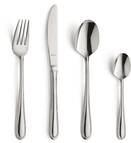 Amefa set posate Pearl 24 pezzi - design classico argento regalo-2