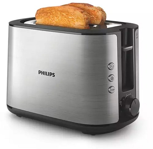 Philips tostapane Viva acciaio inox nero - 8 livelli - fessura larga-3