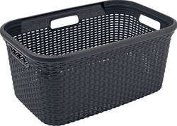 Curver cesta portabiancheria 45L antracite - cesto in plastica con manici