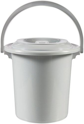 Curver secchio toilette campeggio grigio chiaro 10L con coperchio plastica