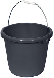 Curver secchio - 10 litri - antracite - robusto secchio domestico in plastica