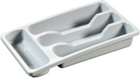 Curver portaposate grigio chiaro 4 scomparti organizer cassetto plastica 33x20x6 cm