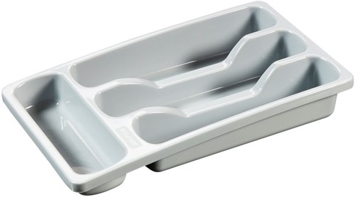 Curver portaposate grigio chiaro 4 scomparti organizer cassetto plastica 33x20x6 cm