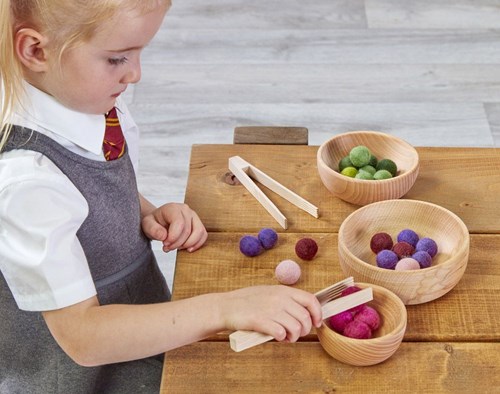 Cosy set di ciotole impilabili in legno - giocattolo educativo per bambini