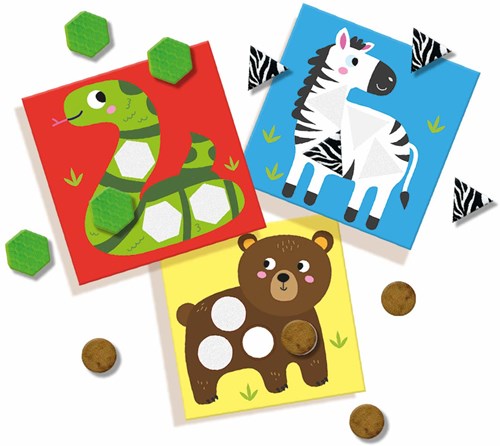 Ses giocattolo sensoriale carte mosaico animali - 24 forme-2