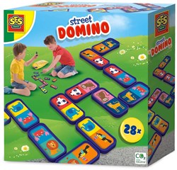 Ses - Street domino - Grande gioco da esterno con animali e borsa