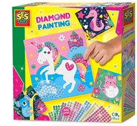 Ses Diamond painting set creativo animali felici - 4 carte - 1440 gemme