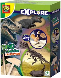 Ses giocattolo dinosauro - Scava Dino e Scheletro 2in1 set T-Rex