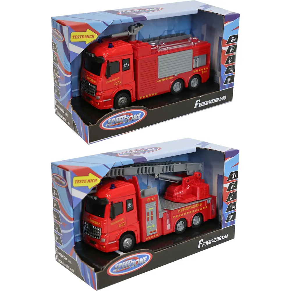 Speedzone camion dei pompieri giocattolo con luci e suoni - veicolo giocattolo