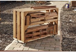 Cosy carrello blocchi da costruzione - 25 blocchi Deckciting per giocare all'aperto