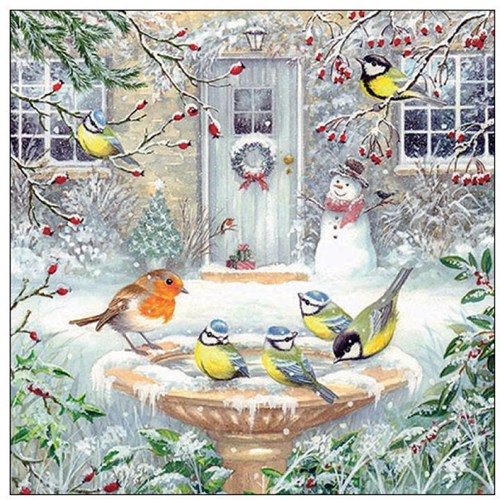 Ambiente tovaglioli carta 33cm Joy bath decorazione tavola inverno