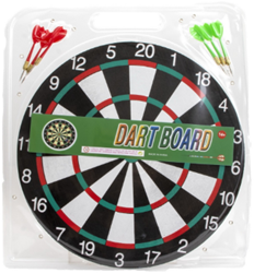 Kidsfun bersaglio freccette 41 cm con 6 freccette - gioco freccette giocattolo