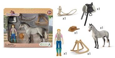 Collecta set gioco cavaliere hobby e accessori - giocattolo in plastica-3