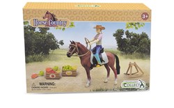 Collecta set giocattolo cavallo con cavaliere e accessori - gioco realistico