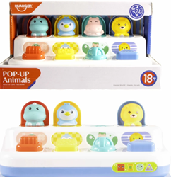 Kidsfun giocattolo interattivo animali pop up baby colorato