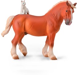 COLLECTA Cavallo da tiro con gatto - (XL)