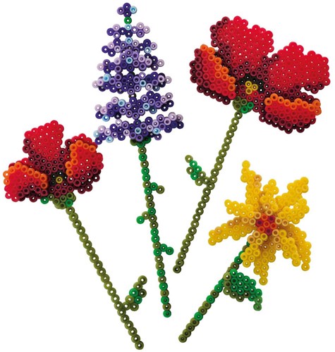 Ses Beedz Art kit creativo fiori 3D - Fiori selvatici perline da stirare-3