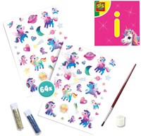 Ses tatuaggi e glitter unicorno - kit creativo per bambini-2
