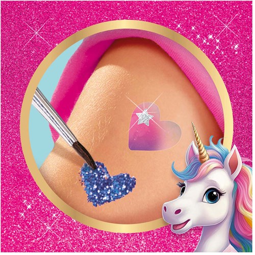 Ses tatuaggi e glitter unicorno - kit creativo per bambini-3