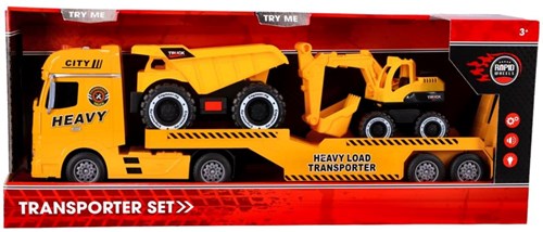 Rapid Wheels trasportatore veicoli da cantiere luci suoni giocattolo frizione