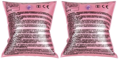 Swim Essentials braccioli stampa pantera oro rosa 0-2 anni-2