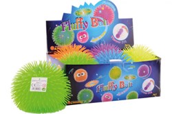 6 Palline di peluche tinta unita 23 cm. nella scatola 24299