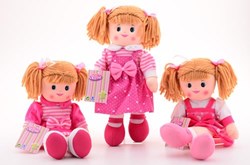Johntoy bambola morbida Baby Rose 40cm bambina - bambola coccolosa giocattolo
