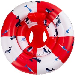 Swim Essentials salvagente per bambini balena - seggiolino galleggiante 0-1 anno rosso-bianco