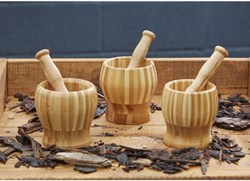 Cosy set pestello e mortaio in legno - giocattolo sensoriale educativo confezione da 3