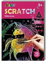 AVENIR Scratch Art Book Mini A6 - Unicorni