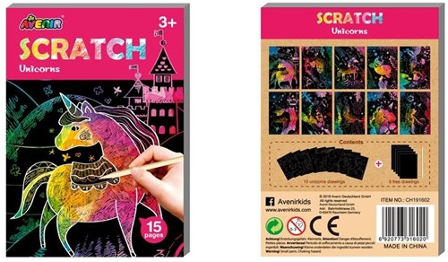 AVENIR Scratch Art Book Mini A6 - Unicorni-2