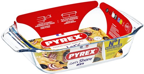 Pyrex teglia forno vetro 27x17x6cm 1,4L trasparente borosilicato