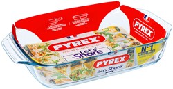 Pyrex teglia forno vetro 39x28x7cm 3,8L - trasparente - resistente al forno