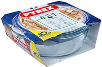 Pyrex teglia da forno con coperchio vetro 3,2L trasparente - perfetta per piatti al forno