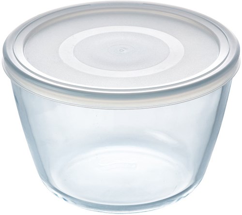 Pyrex ciotola rotonda con coperchio salva freschezza - vetro borosilicato 0,6L 12cm