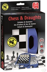 Jumbo gioco da viaggio scacchi e dama - gioco da tavolo strategico portatile
