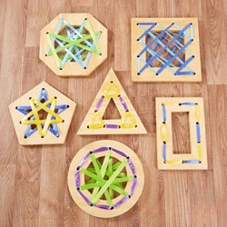 Cosy forme da tessitura in legno giocattolo educativo 6 pezzi