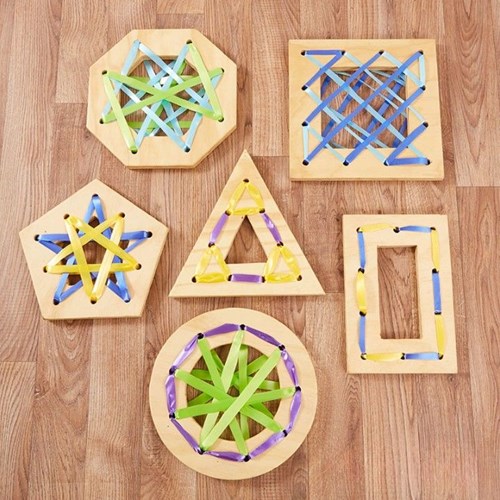Cosy forme da tessitura in legno giocattolo educativo 6 pezzi