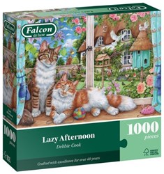 Falcon puzzle gatto 1000 pezzi - Puzzle Lazy Afternoon cartone