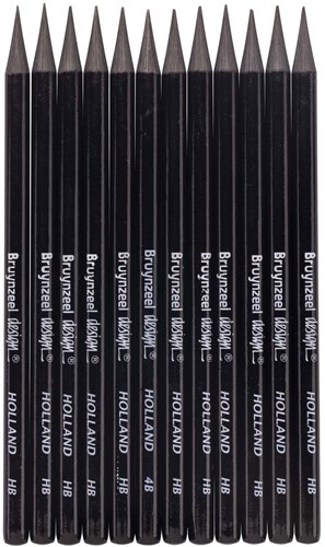 Bruynzeel matite di grafite design HB - 12 pezzi nero-3