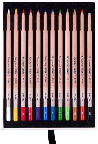 Bruynzeel set matite pastello - 12 colori per disegno creativo-3
