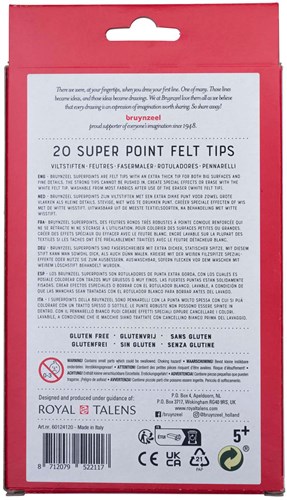 Bruynzeel pennarelli Super Point set 20 colori per bambini-3