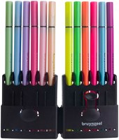 Bruynzeel set fineliner neon & pastello - 12 colori fineliner-2